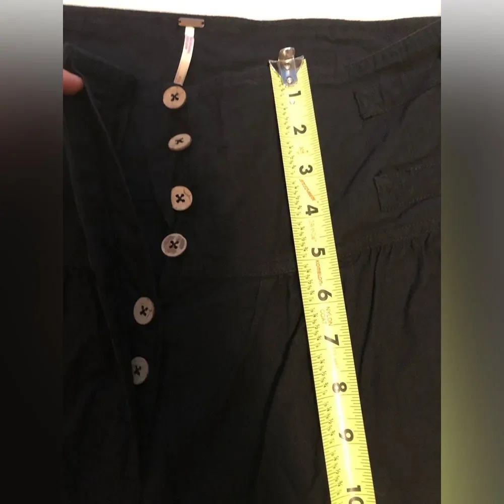 Free people highwaisted button front side drawstrings cotton pants, size small P